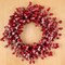 6-Pack 22" Red Frosted Berry Wreath - 22-Inch Iced Hawthorn Twig Berries Holiday Decorative Winter Christmas Berry Wreaths for Front Door, Fireplace, Mantel, Xmas Décor - Christmas Berry Wreath